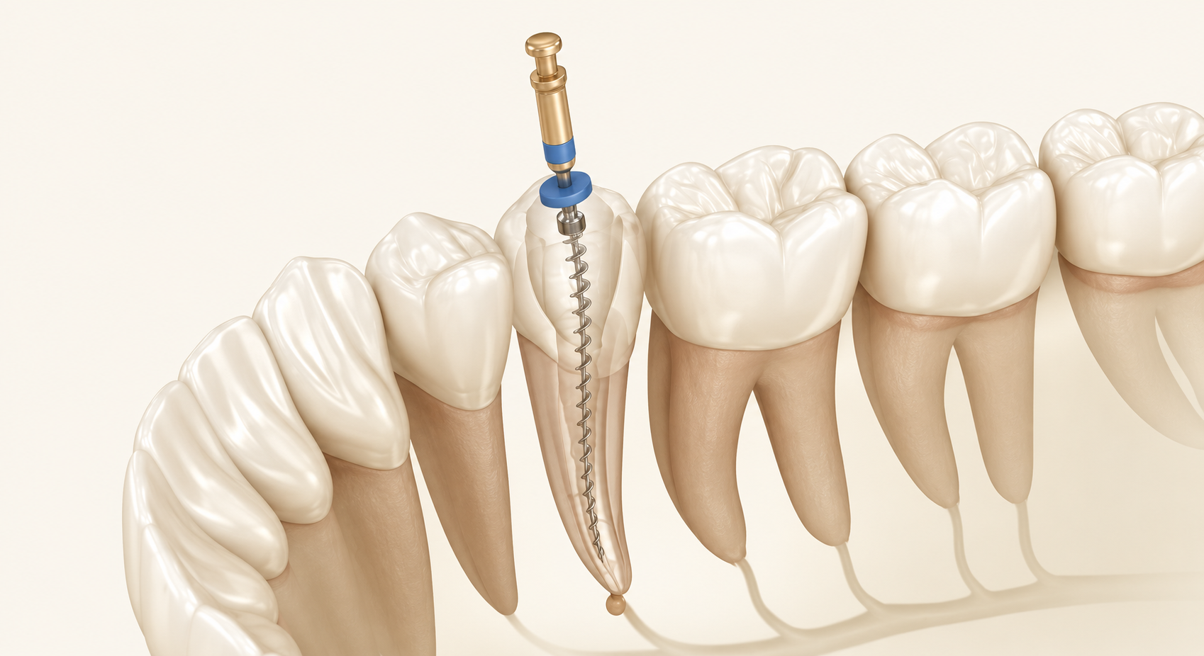 Root canal treatment illustration